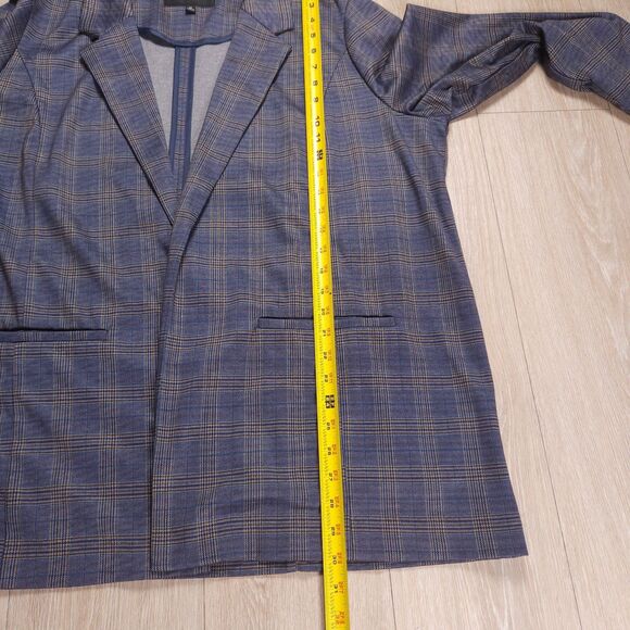 Liverpool Los Angeles Boyfriend Blazer Jacket Women Size 3X Plaid Relaxed - Picture 8 of 11